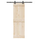 Boîte Vidaxl avec pièces pour porte coulissante 152,5 cm en acier noir