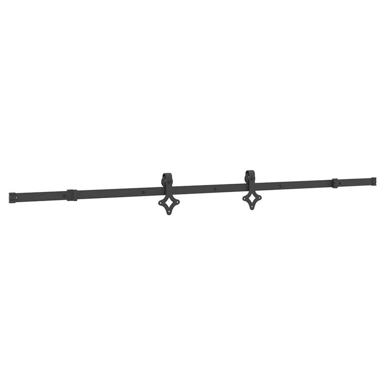 Boîte Vidaxl avec pièces pour porte coulissante 213,5 cm en acier noir