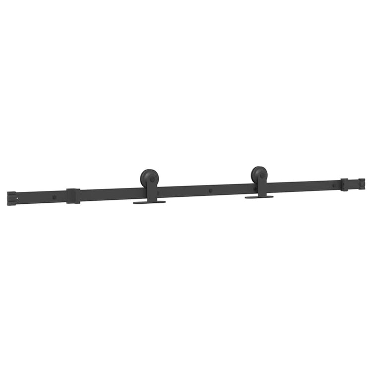 Vidaxxl boîte avec pièces pour porte coulissante 152,5 cm acier noir