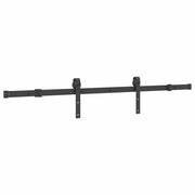 Boîte Vidaxl avec pièces pour porte coulissante 152,5 cm en acier noir - afbeelding 2