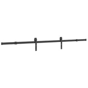 Boîte Vidaxl avec pièces pour porte coulissante 213,5 cm en acier noir - afbeelding 2