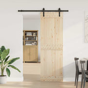 Boîte Vidaxl avec pièces pour porte coulissante 213,5 cm en acier noir - afbeelding 3