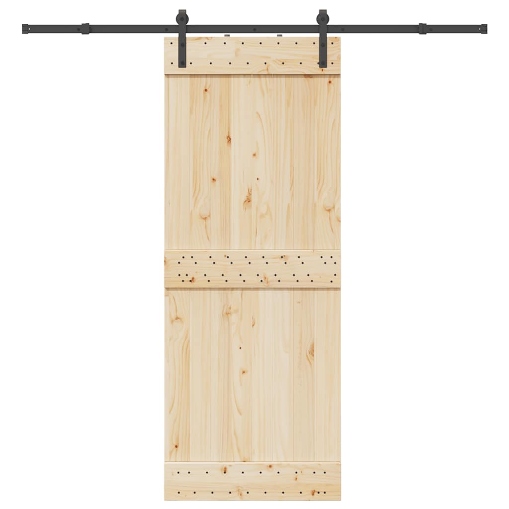 Boîte Vidaxl avec pièces pour porte coulissante 213,5 cm en acier noir