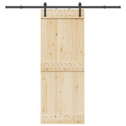 Boîte Vidaxl avec pièces pour porte coulissante 213,5 cm en acier noir - afbeelding 1