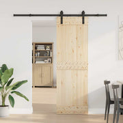 Boîte Vidaxl avec pièces pour la porte coulissante 200 cm en acier noir - afbeelding 3