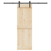 Boîte Vidaxl avec pièces pour la porte coulissante 200 cm en acier noir - afbeelding 1