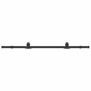 Boîte Vidaxl avec pièces pour porte coulissante 183 cm en acier noir - afbeelding 2