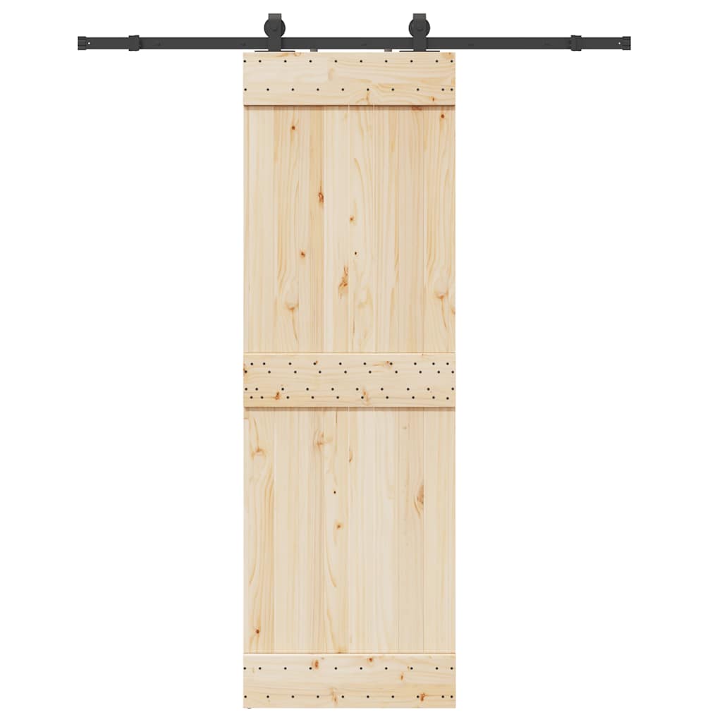 Boîte Vidaxl avec pièces pour porte coulissante 183 cm en acier noir