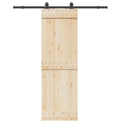 Boîte Vidaxl avec pièces pour porte coulissante 183 cm en acier noir - afbeelding 1