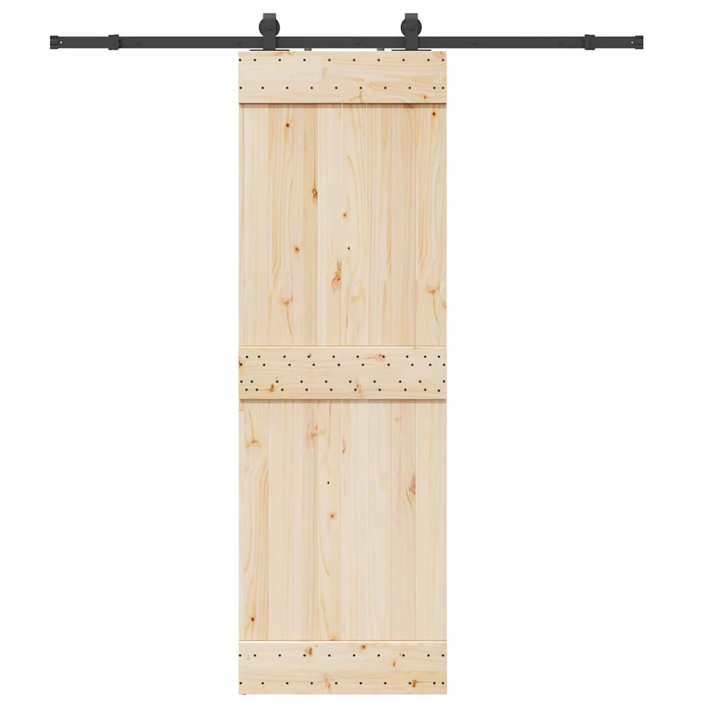 Boîte Vidaxl avec pièces pour la porte coulissante 200 cm en acier noir