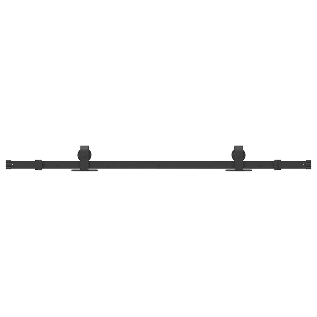 Boîte Vidaxl avec pièces pour porte coulissante 152,5 cm en acier noir