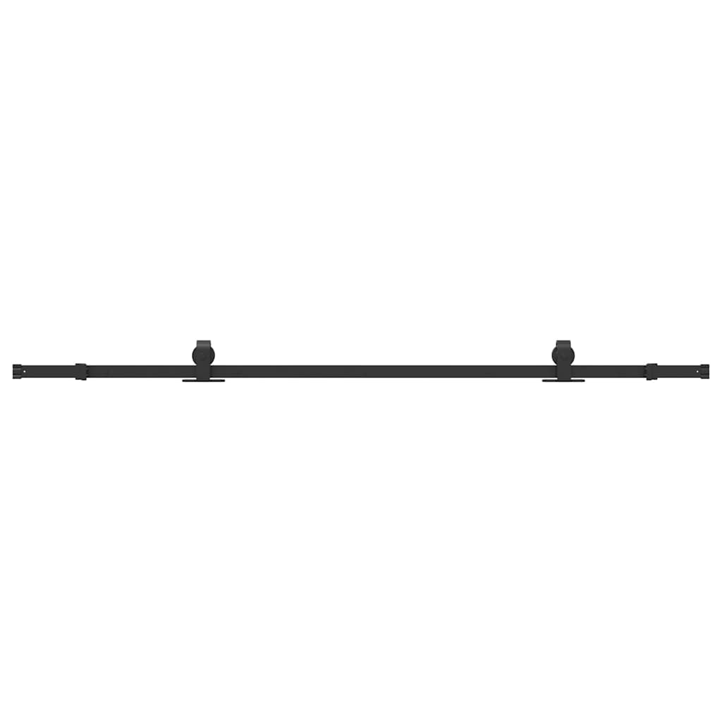 Boîte Vidaxl avec pièces pour porte coulissante 213 cm en acier noir