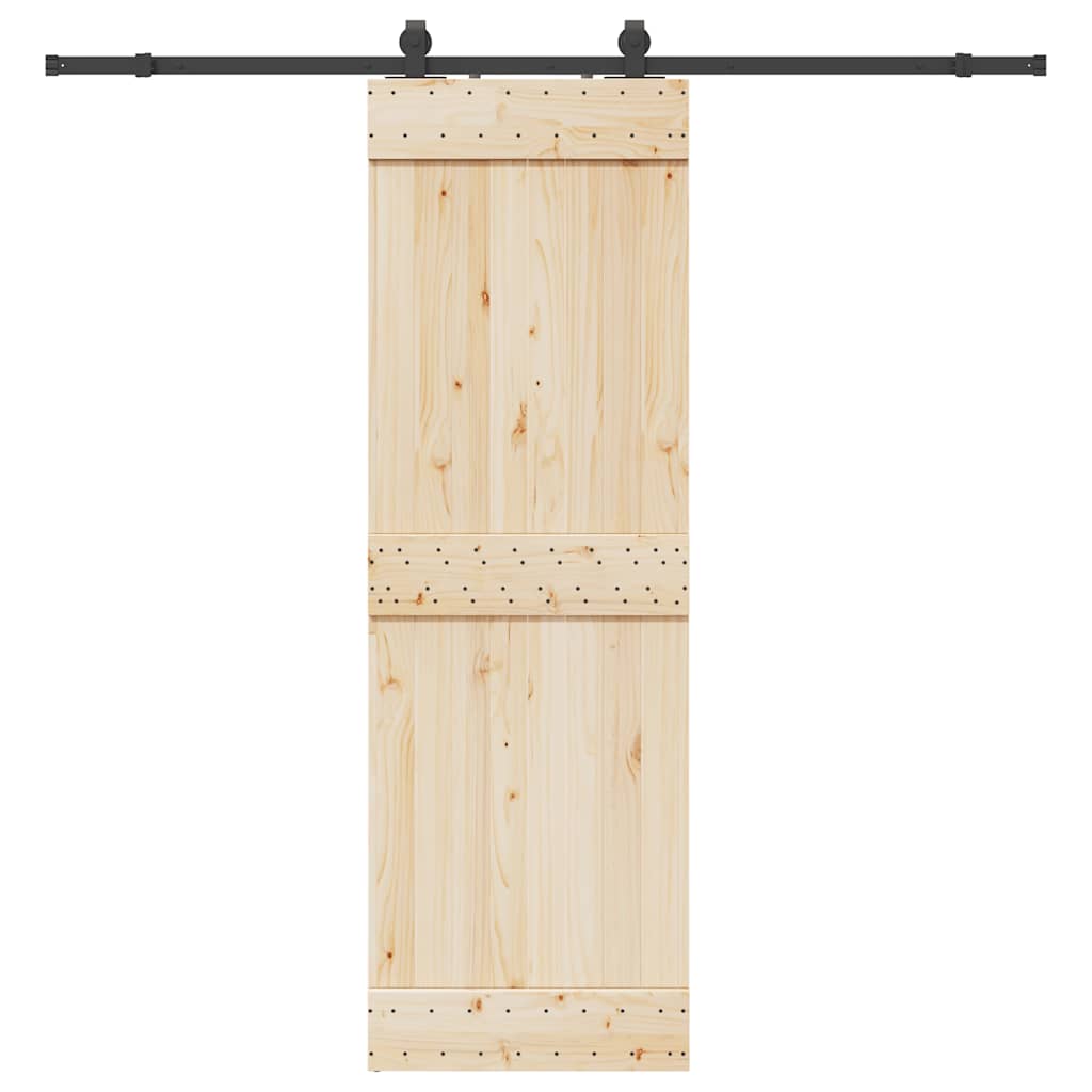 Boîte Vidaxl avec pièces pour porte coulissante 213 cm en acier noir