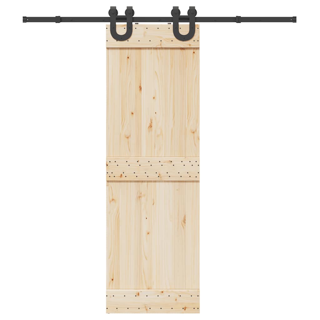 Boîte Vidaxl avec pièces pour la porte coulissante 200 cm en acier noir