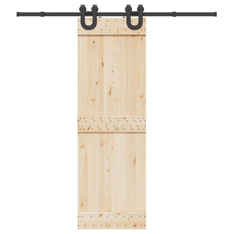 Boîte Vidaxl avec pièces pour la porte coulissante 200 cm en acier noir