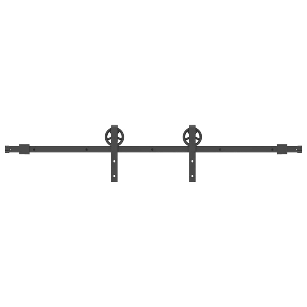 Boîte Vidaxl avec pièces pour porte coulissante 183 cm en acier noir