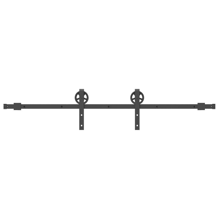 Boîte Vidaxl avec pièces pour porte coulissante 183 cm en acier noir