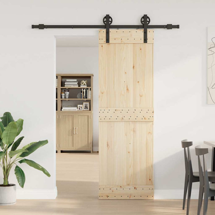 Boîte Vidaxl avec pièces pour porte coulissante 183 cm en acier noir