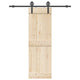 Boîte Vidaxl avec pièces pour porte coulissante 183 cm en acier noir