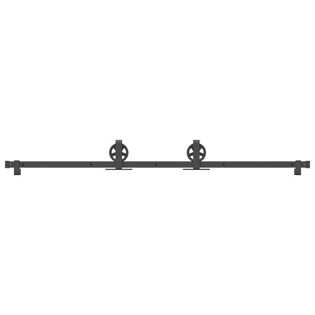 Boîte Vidaxl avec pièces pour porte coulissante 183 cm en acier noir