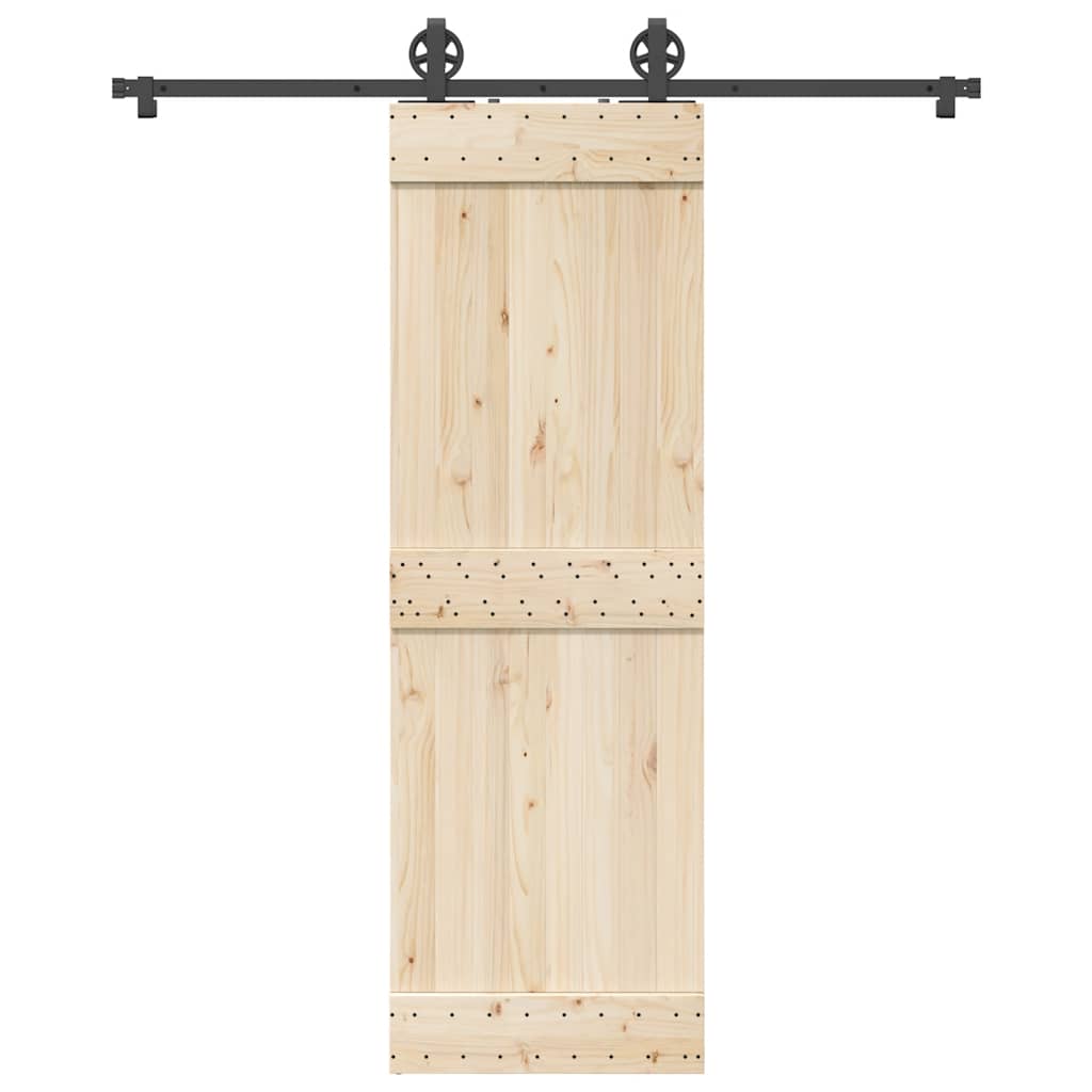 Boîte Vidaxl avec pièces pour porte coulissante 183 cm en acier noir