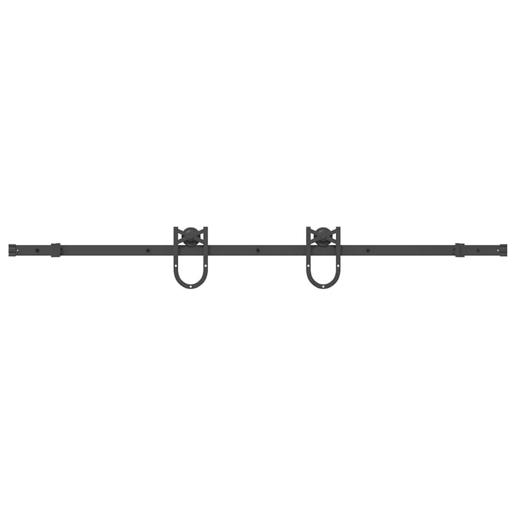 Boîte Vidaxl avec pièces pour porte coulissante 183 cm en acier noir
