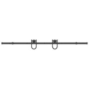 Boîte Vidaxl avec pièces pour la porte coulissante 200 cm en acier noir - afbeelding 2