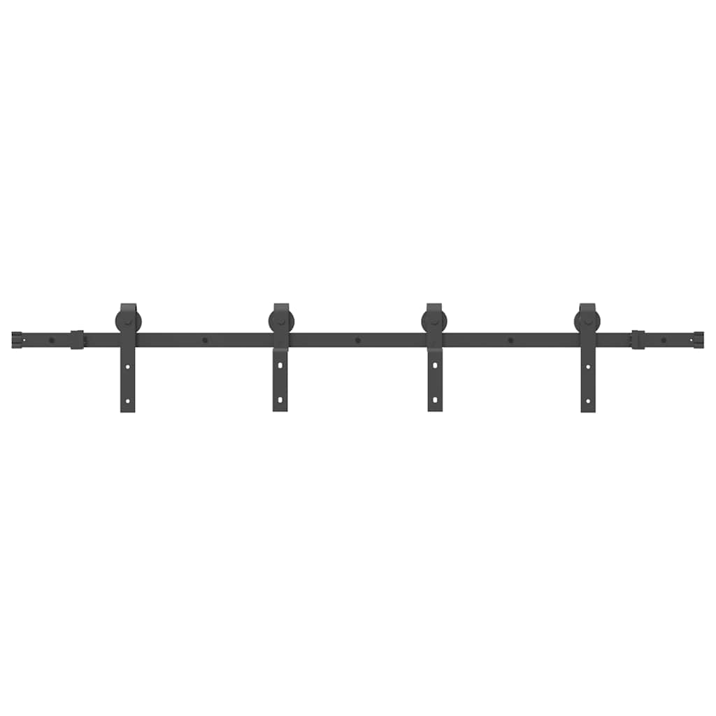 Boîte Vidaxl avec pièces pour porte coulissante 183 cm en acier noir