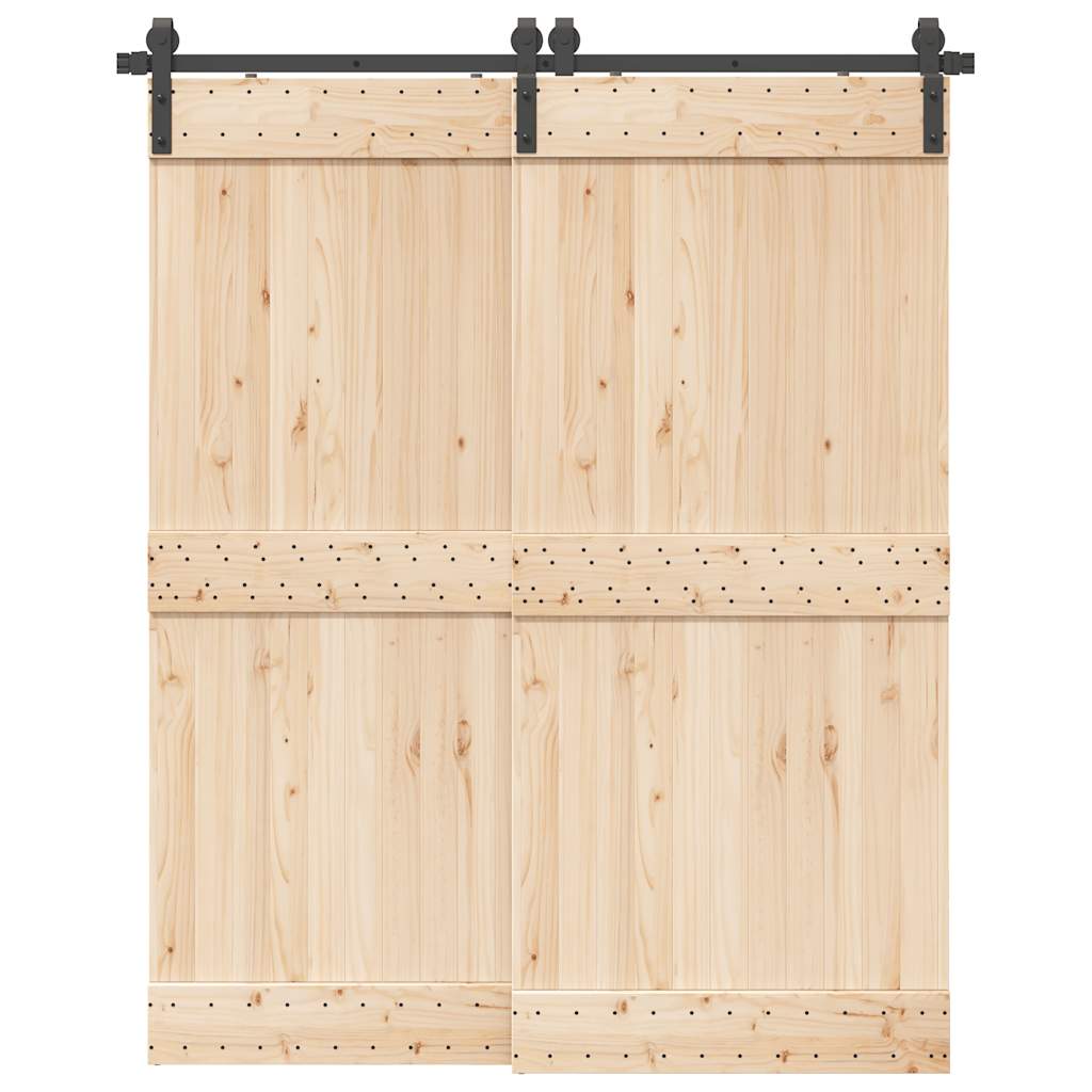 Boîte Vidaxl avec pièces pour porte coulissante 183 cm en acier noir