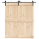 Boîte Vidaxl avec pièces pour la porte coulissante 200 cm en acier noir