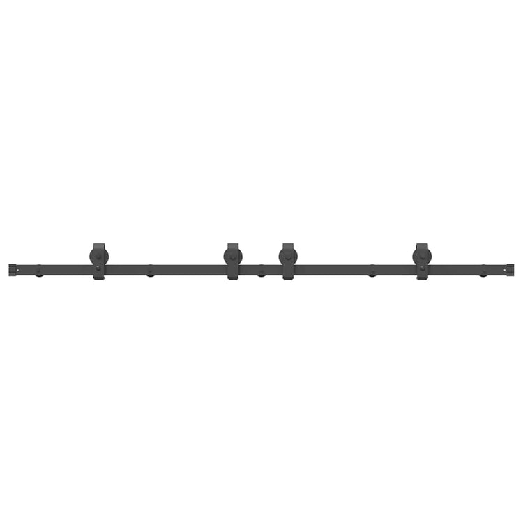 Boîte Vidaxl avec pièces pour porte coulissante 183 cm en acier noir