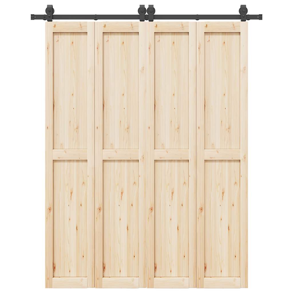 Boîte Vidaxl avec pièces pour porte coulissante 183 cm en acier noir