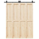 Boîte Vidaxl avec pièces pour porte coulissante 183 cm en acier noir