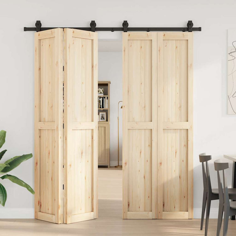 Boîte Vidaxl avec pièces pour la porte coulissante 200 cm en acier noir