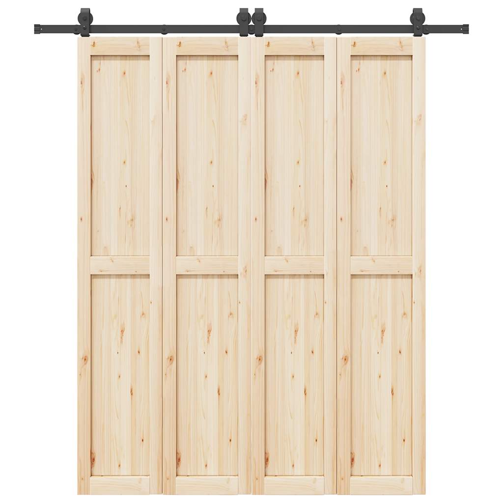 Boîte Vidaxl avec pièces pour la porte coulissante 200 cm en acier noir