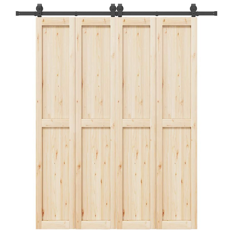 Boîte Vidaxl avec pièces pour la porte coulissante 200 cm en acier noir