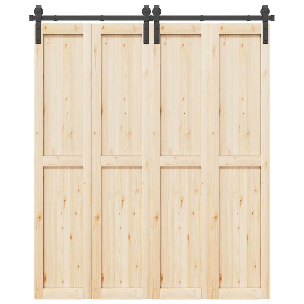 Boîte Vidaxl avec pièces pour porte coulissante 183 cm en acier noir