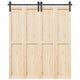 Boîte Vidaxl avec pièces pour porte coulissante 183 cm en acier noir