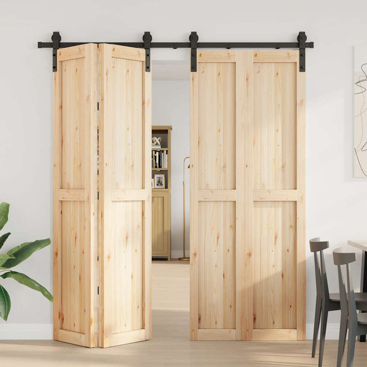 Boîte Vidaxl avec pièces pour la porte coulissante 200 cm en acier noir