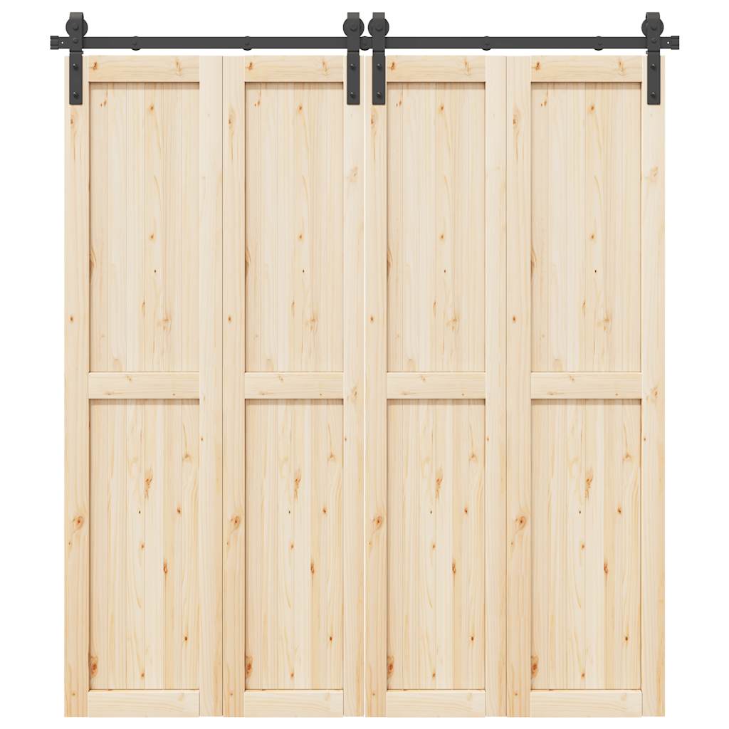 Boîte Vidaxl avec pièces pour la porte coulissante 200 cm en acier noir