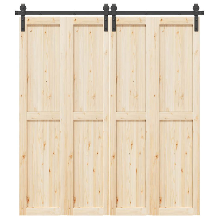 Boîte Vidaxl avec pièces pour la porte coulissante 200 cm en acier noir