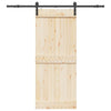 Boîte Vidaxl avec pièces pour porte coulissante 183 cm en acier noir