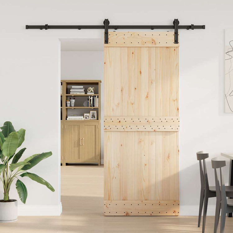 Boîte Vidaxl avec pièces pour la porte coulissante 200 cm en acier noir