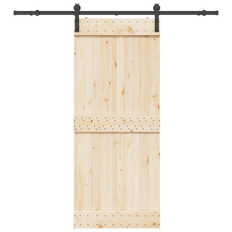 Boîte Vidaxl avec pièces pour la porte coulissante 200 cm en acier noir