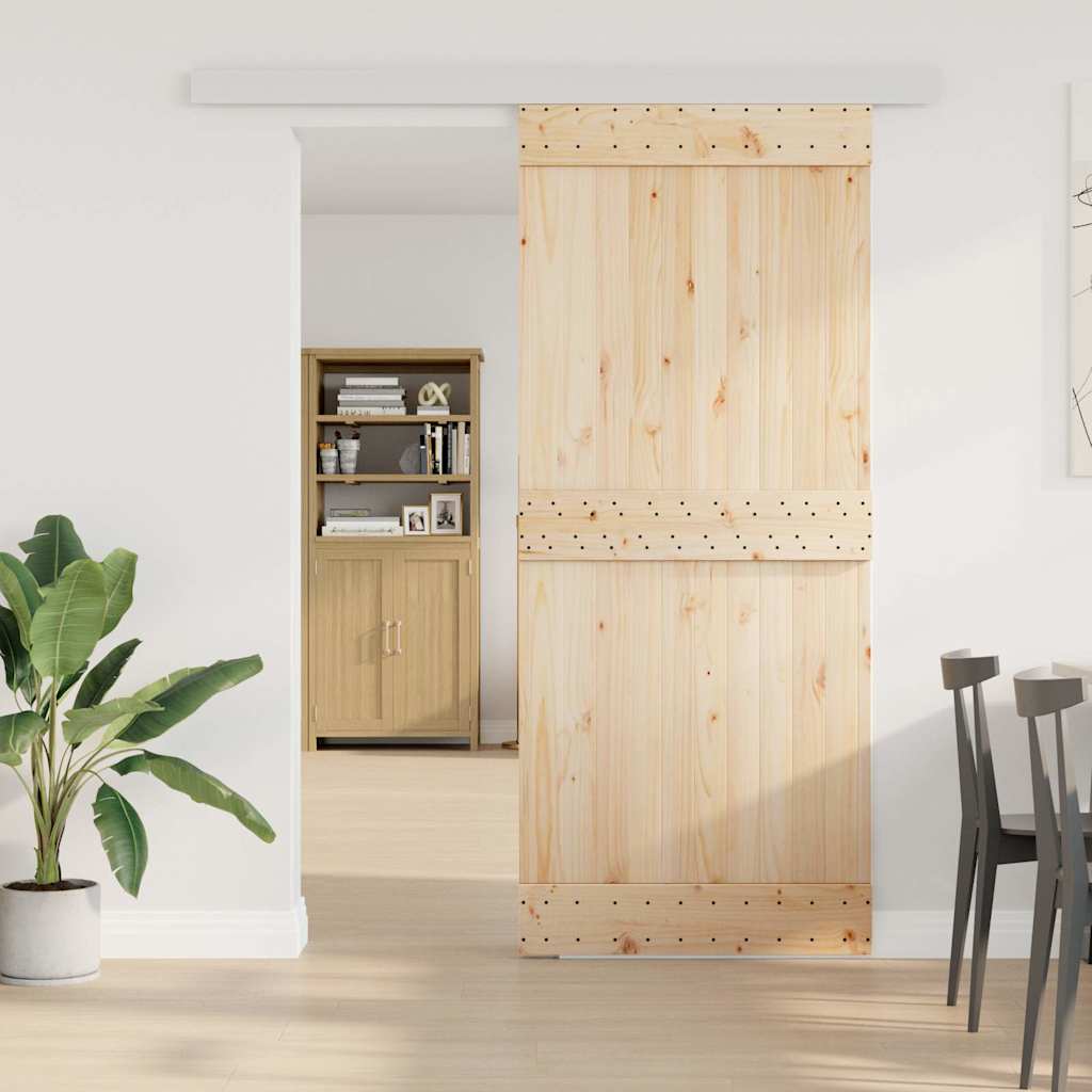 Ensemble de pâte Vidaxl Porte coulissante 183 cm en aluminium en alliage argent coloré