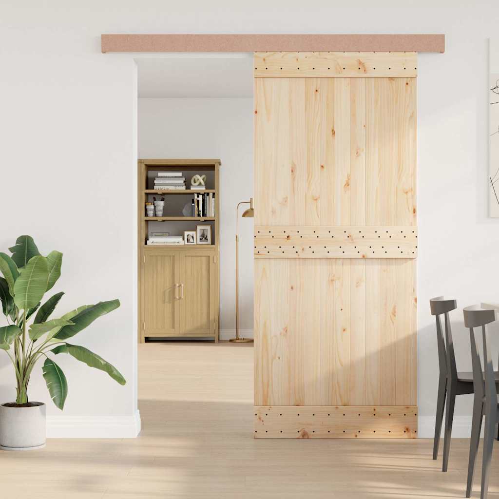 Ensemble de pâte Vidaxl Porte coulissante 183 cm en aluminium en alliage argent coloré