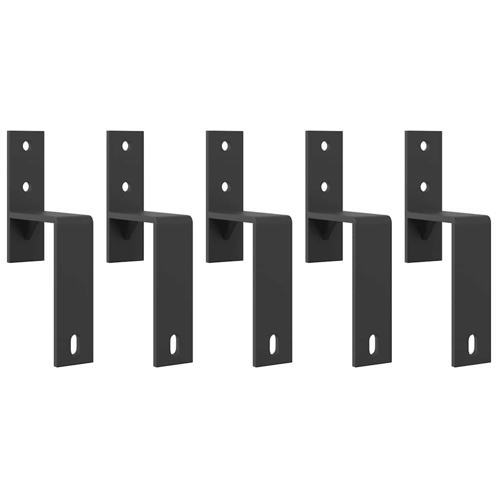 Portises de dérivation Vidaxl Portes de grange 5 pcs pour rails plats en acier en carbone