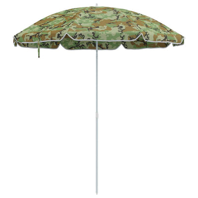 Vidaxx parasol de plage camouflage 206 x 206 x 212 cm polyester et métal