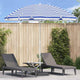 Parasol de plage VidaXL bleu et blanc 263 x 263 x 272 cm