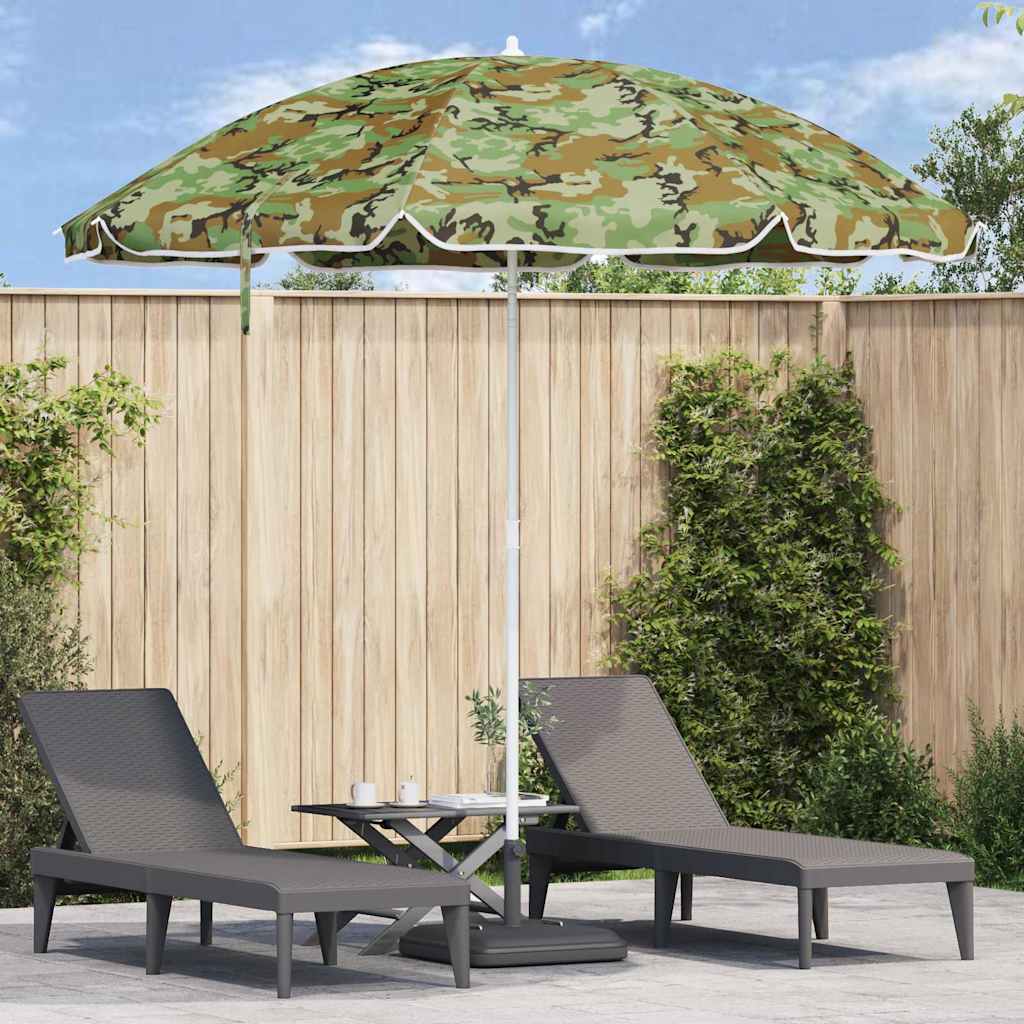 Vidaxx parasol de plage camouflage 263 x 263 x 272 cm polyester et métal
